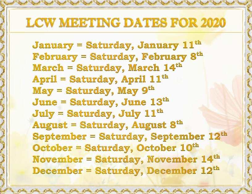 Every Second Saturday Meeting Date for 2017--Download & Save as a Reminder